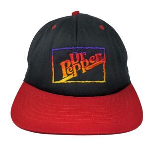 Dr Pepper Snapback Hat Multicolor OSFA Adjustable Colorblock Embroidered 6 Panel
